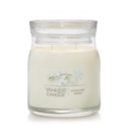 sparkling snow signature medium jar candle with lid