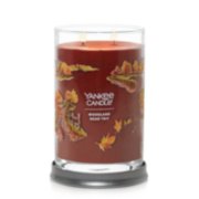signature woodland road trip large tumbler candle lit with lid as coaster image number 1