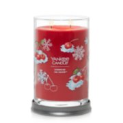 cherries on snow signature large tumbler candle with lid as base image number 1