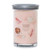 signature movie night cocoa large tumbler candle with lid on