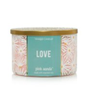 love pink sands three wick candle