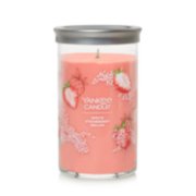 white strawberry bellini signature medium pillar candle