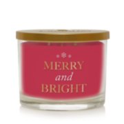 chesapeake bay candle sentiments collection merry and bright three wick candle