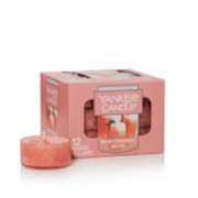 white strawberry bellini tea light candles