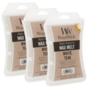 3 pack of white teak woodwick wax melts