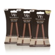 three woodwick fireside auto reeds refill sticks in packaging