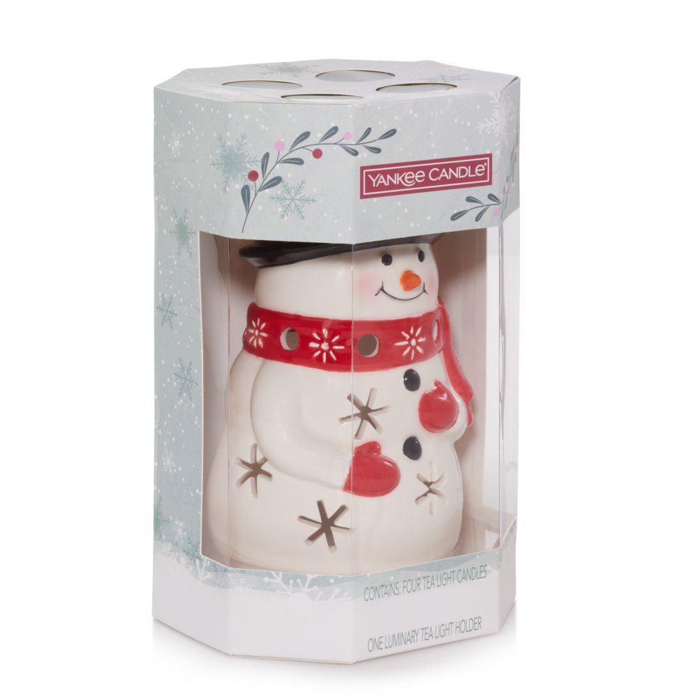 Snowman Luminary Tea Light Candle Holder Gift Set Gift Sets Yankee
