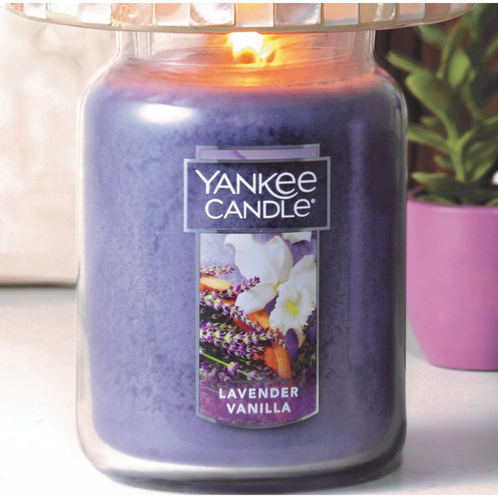 Yankee Candle Lavender Vanilla Large Jar Candle, Fresh Scent