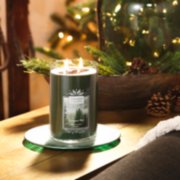 evergreen scented large 2 wick tumbler candle on table image number 2