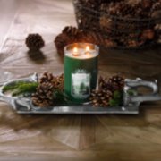 evergreen mist large two wick tumbler candle on tray image number 3