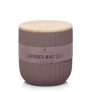 lavender mint leaf minimalist collection soft touch ribbed jar candle