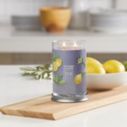 black tea and lemon signature large tumbler candle on table image number 3