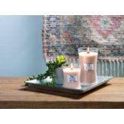 vanilla and sea salt large and medium jar candle on tray image number 3
