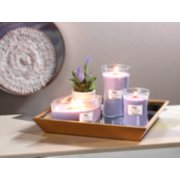 lavender spa candles on tray image number 3