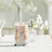 vanilla creme brulee signature large tumbler candle on table image number 3