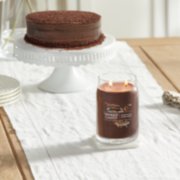 chocolate layer cake signature large jar candle on table image number 2