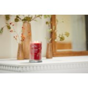 sparkling cinnamon signature large tumbler candle on table image number 3