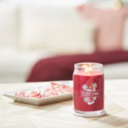 cherries on snow signature large jar candle on table image number 4
