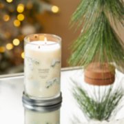 sparkling snow signature large tumbler candle on table image number 3
