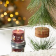 holiday zest signature small tumbler candle on table image number 3