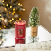 holiday hearth large two wick tumbler candle on table image number 4