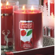 Large jar candle cherries on snow image number 1