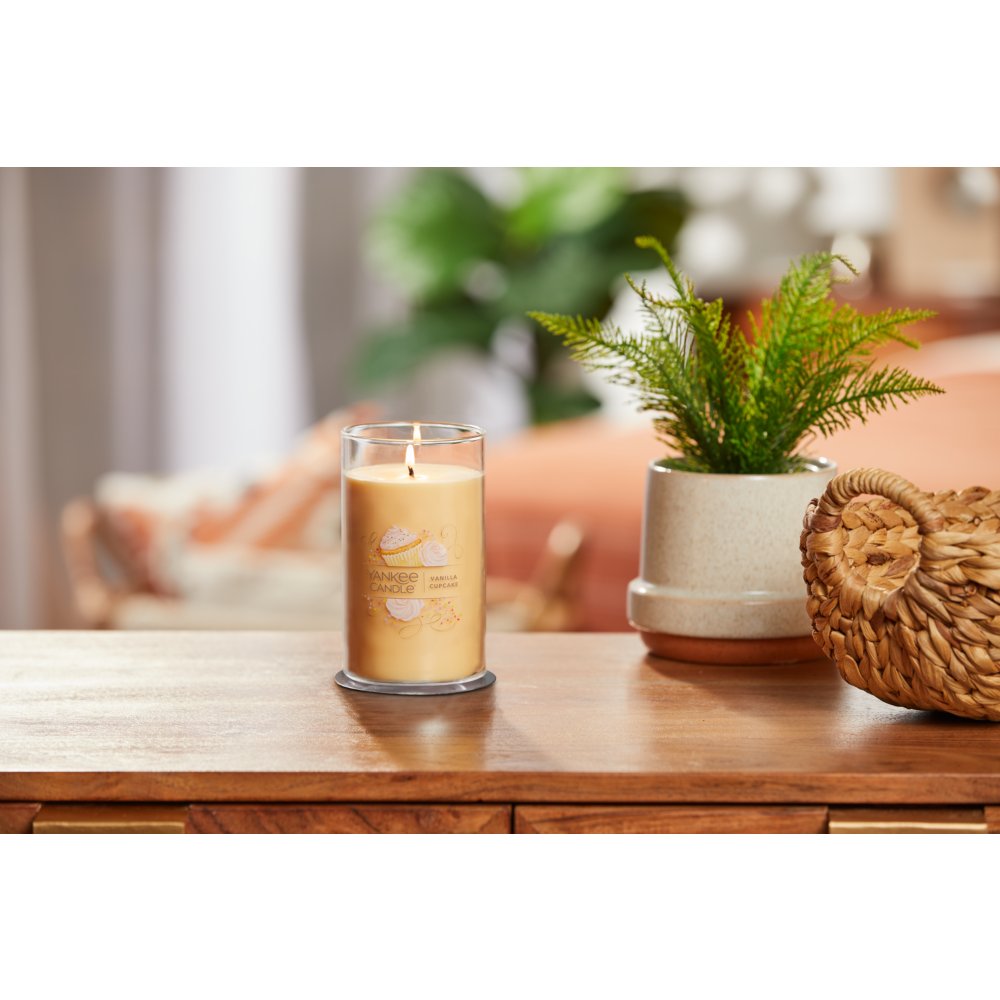 Vanilla Cupcake Signature Medium Pillar Candle - Signature Medium Pillar  Candles