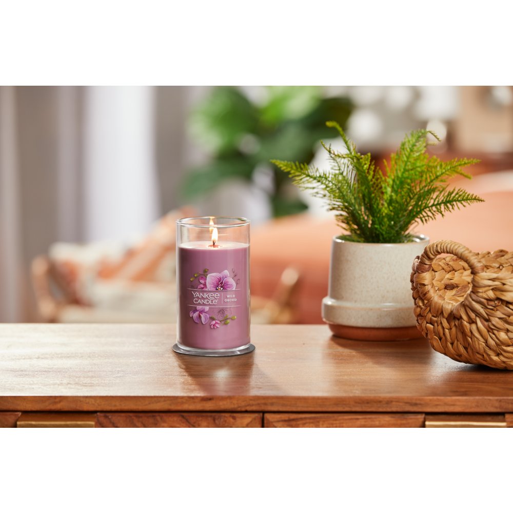 Wild Orchid Signature Medium Pillar Candle - Signature Medium Pillar  Candles