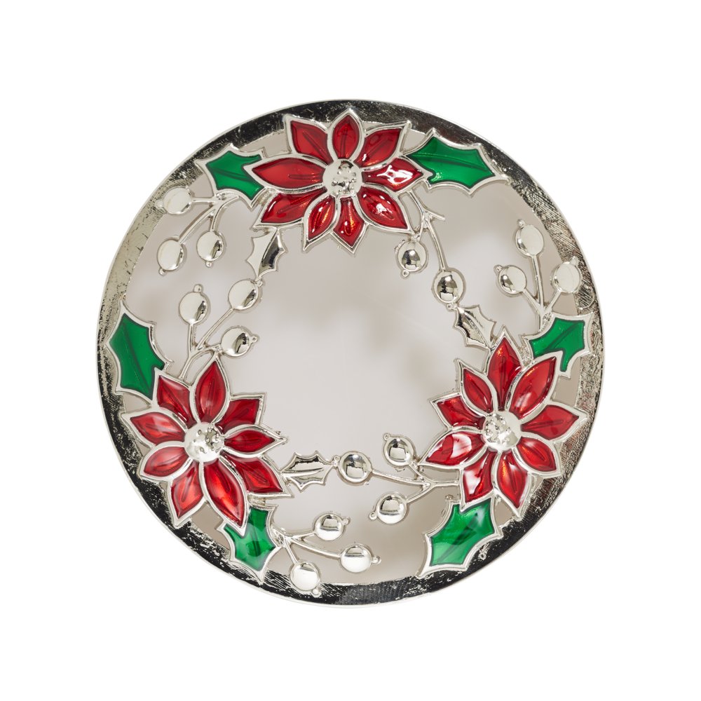 Poinsettia Floral IllumaLid® Jar Candle Topper IllumaLid® Jar