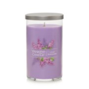 lilac blossoms signature medium pillar candle