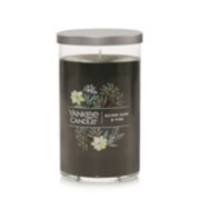silver sage and pine signature medium pillar candle