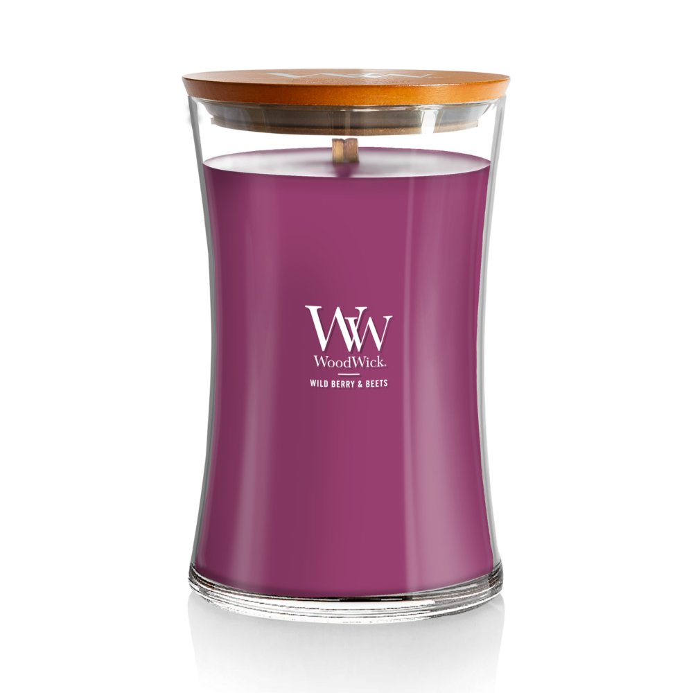 WoodWick Hourglass Candle Spiced Blackberry - Candela profumata in vetro