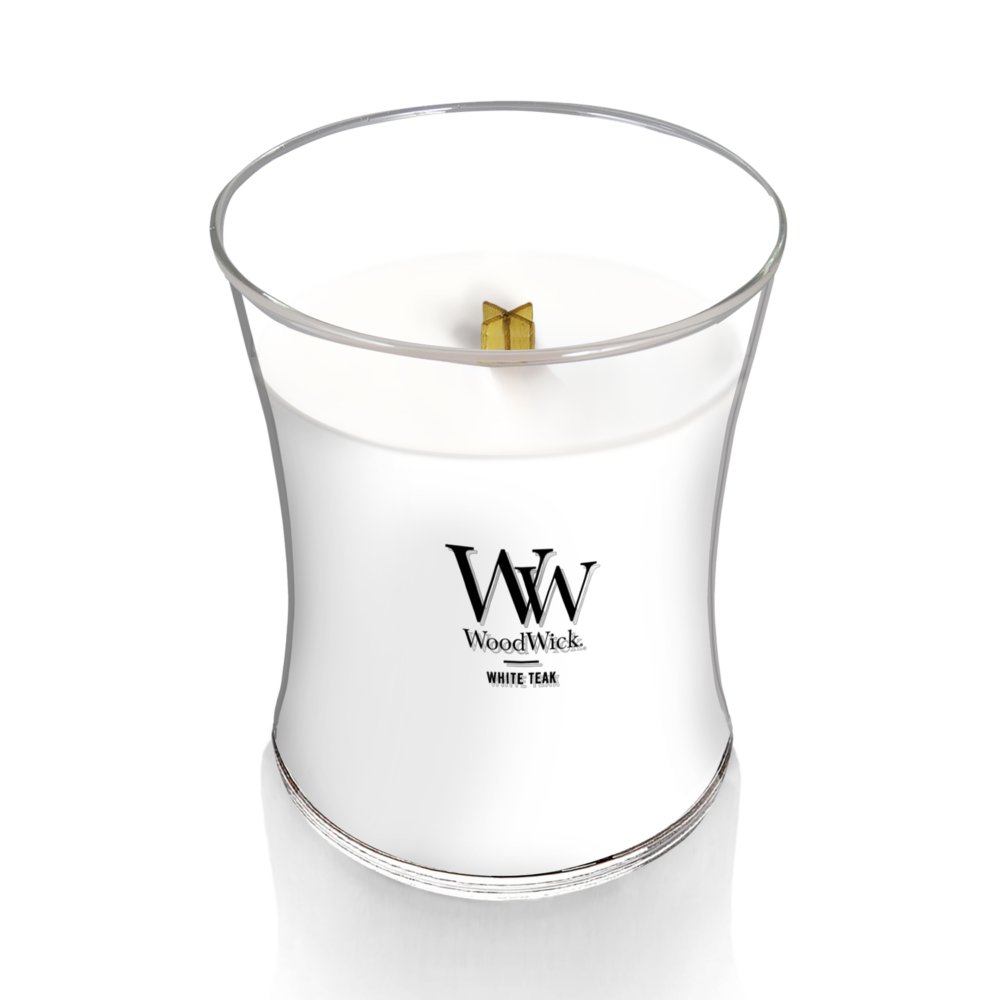 White Teak WoodWick® Large Hourglass Candle - Large Hourglass Candles