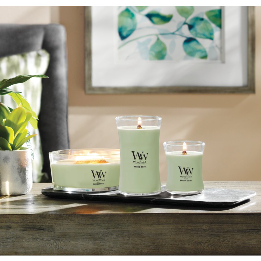 Whipped Matcha WoodWick® Large Hourglass Candle - Large Hourglass