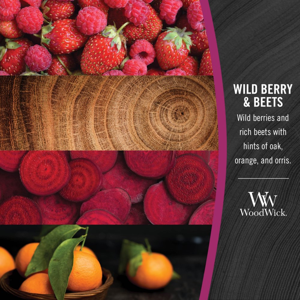 Candela profumata WoodWick Medium Wild Berry & Beets ?