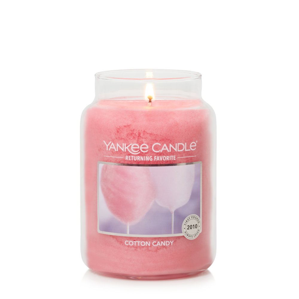 Yankee Candle COTTON CANDY Large Jar Candle 22 Oz Pink Housewarmer