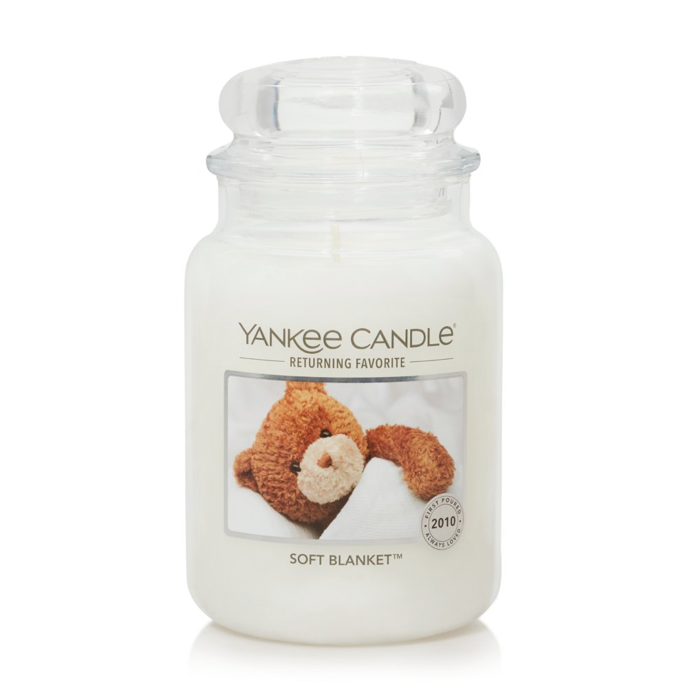 Livraison bougie yankee candle - soft blanket - moyenne jarre