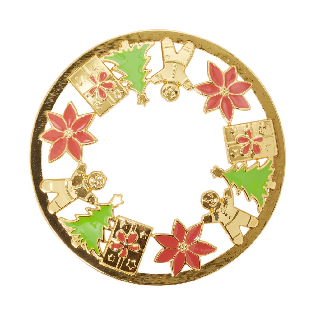 Merry Poinsettia IllumaLid® Jar Candle Topper IllumaLid® Jar Candle