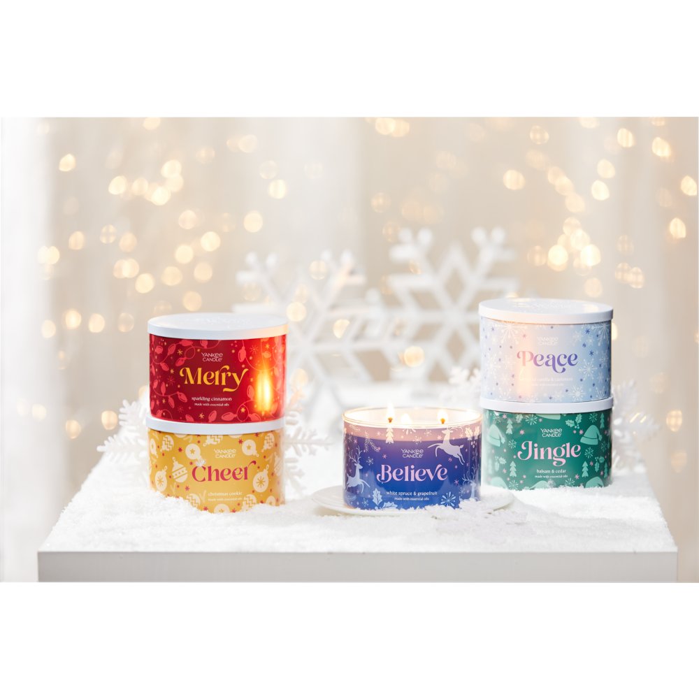 Smoked Vanilla and Cashmere - Peace Holiday Cheer Collection - 3-Wick Candles, 18 oz