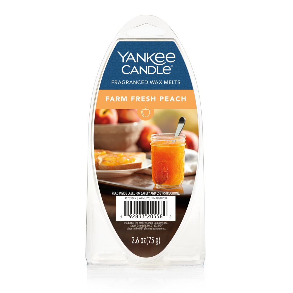 Yankee Candle Farm Fresh Peach Wax Melt - Candles Direct