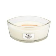 Wood.Wick WW White Teak, Highly Scented Candle, Classic Hourglass Jar,  Large 7 inches, 21.5 OZ