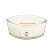 WoodWick Hourglass Candle White Teak - Candela profumata in bicchiere