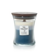 soft chambray and at the beach and tropical oasis medium hourglass trilogy candle