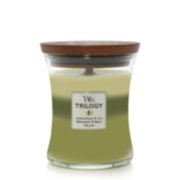 lemongrass and lily bergamot and basil willow trilogy medium jar candle