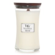 white teak large jar candle