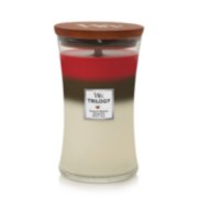 woodwick winter garland trilogy large hourglass candle