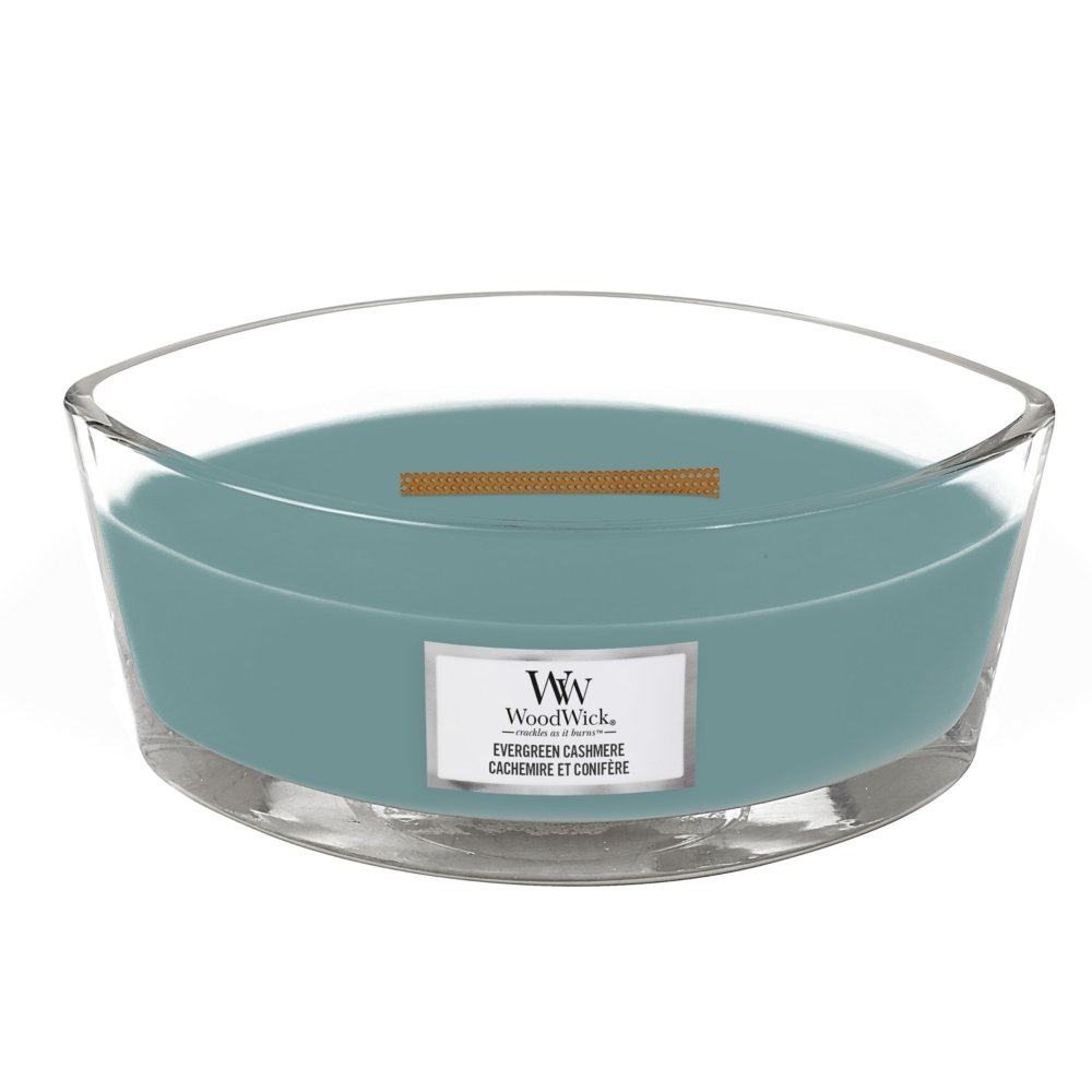 WoodWick Evergreen Cashmere Ellipse Candle