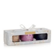gift set including amber and sandalwood, wild orchid, and bayside cedar yankee candle minis image number 2