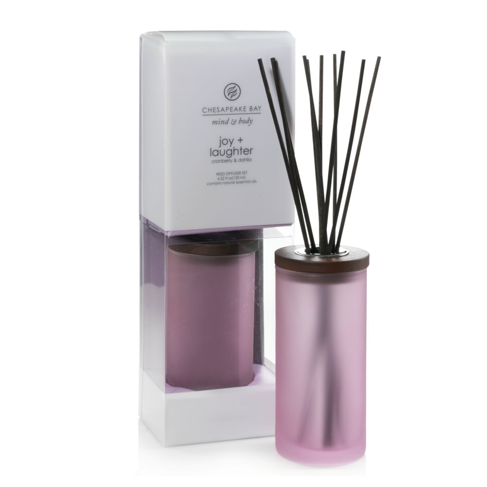 Laughter Cranberry Dahlia Fragrance Reed & Holder Set NEW Details about   Chesapeake Bay Joy 