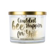 couldnt bee happier for you milk honey 3 wick  scented candle
